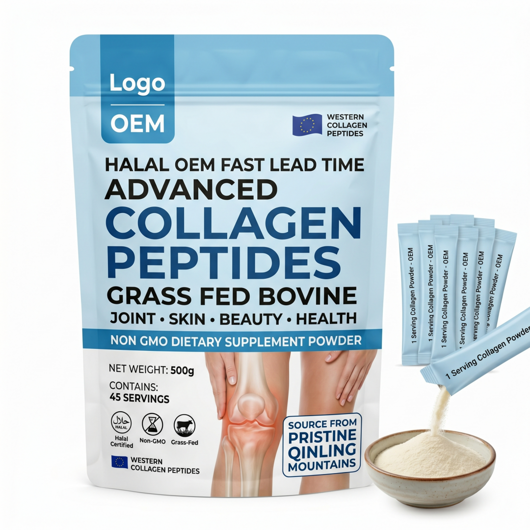 Halal OEM Fast Lead Time Advanced Collagen Peptides Grass Fed Bovine Joint Skin Beauty Health Non GMO Dietary Supplement Powder