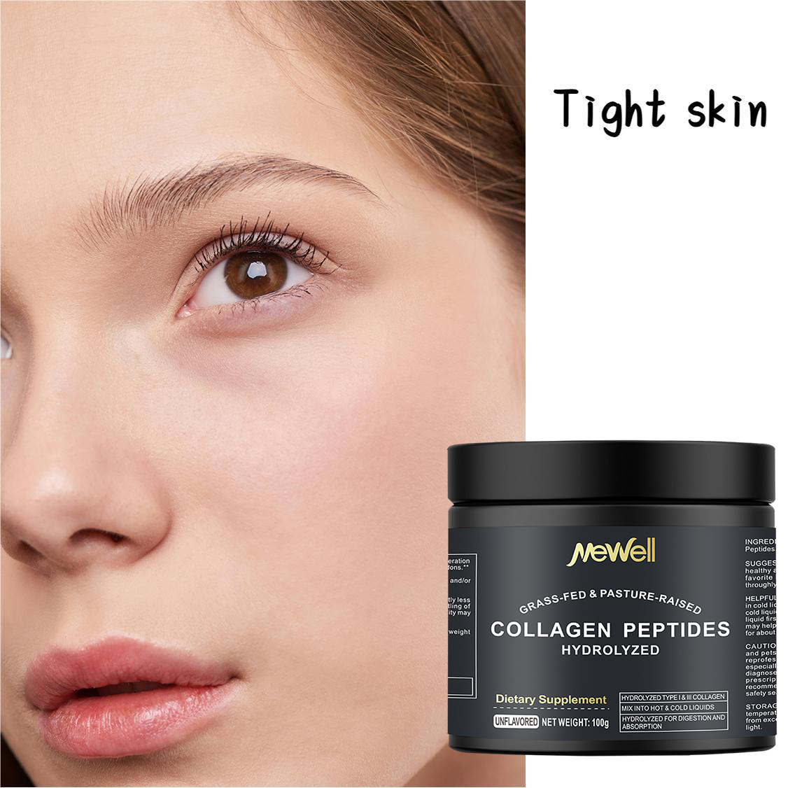 Private Label Multi-Collagen Peptides Powder Sports Nutrition Hydrolyzed Collagen Protein Powder for Skin Whitening Hair Growth