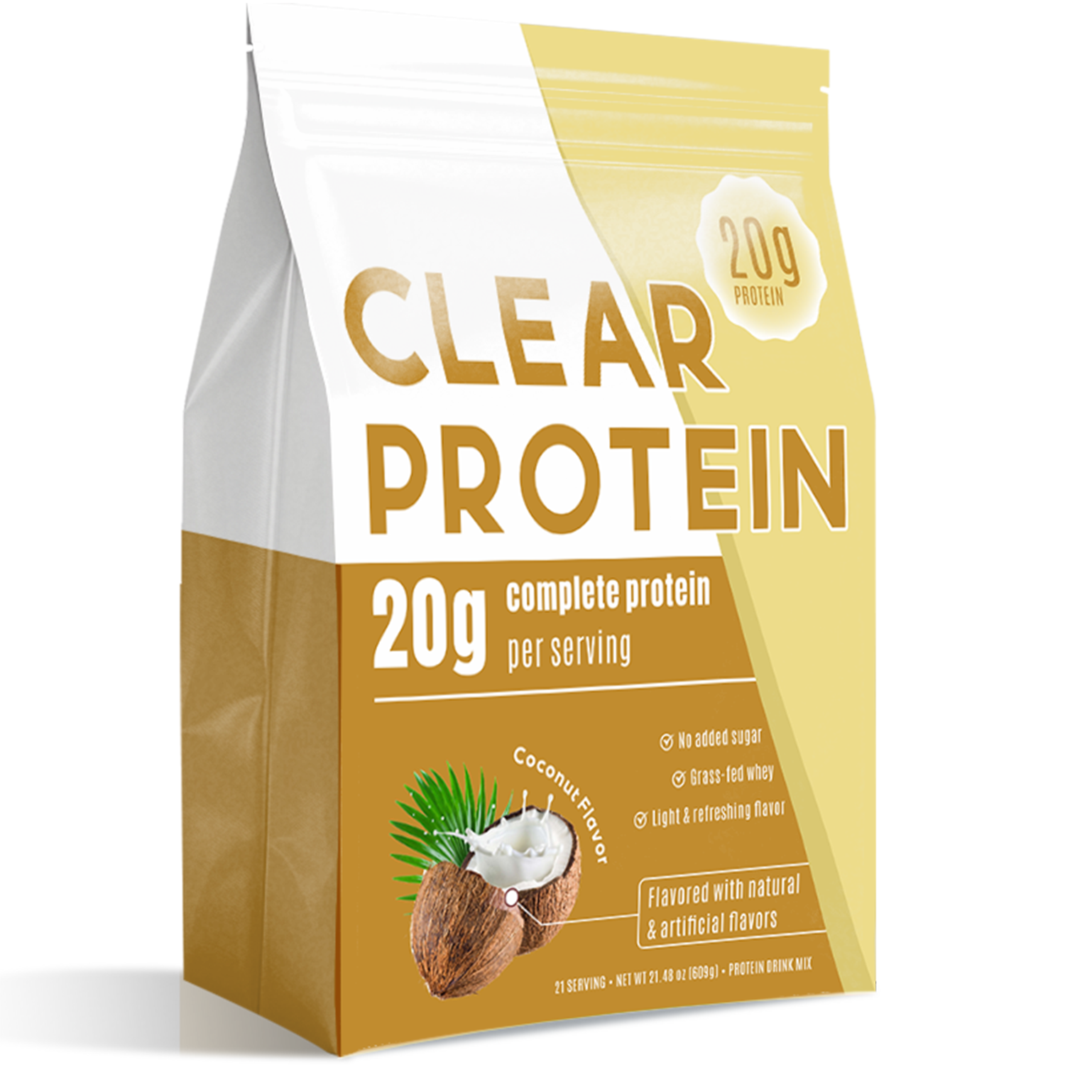 HACCP NSF ISO GMP Certified Clear Protein Powder Natural Blend Custom Blends 20G Clear Protein Powder Stick Packs