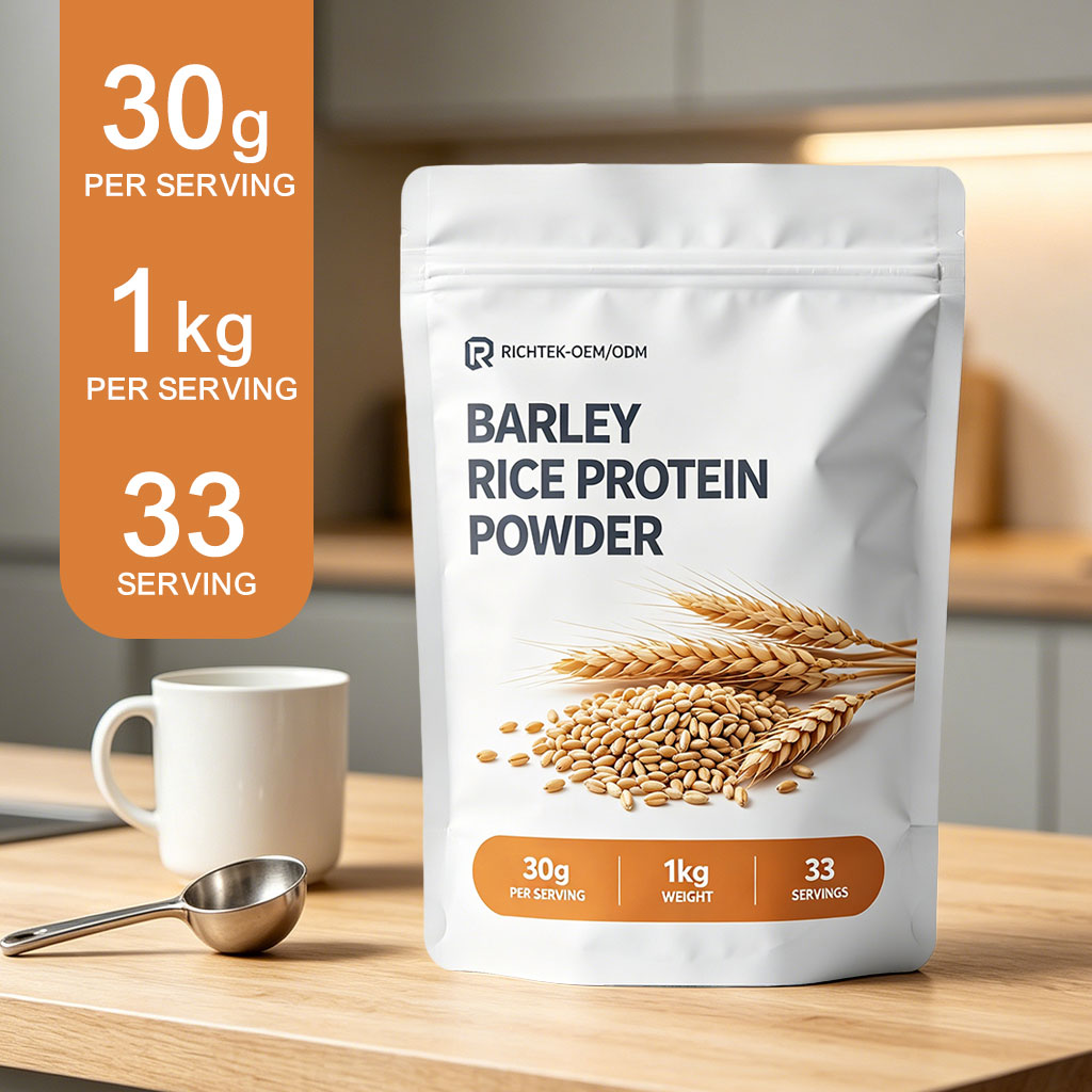 Sport Nutrition Supplement Unflavored Vegan Protein Powder Gluten-Free Plant Barley Rice Protein Powder
