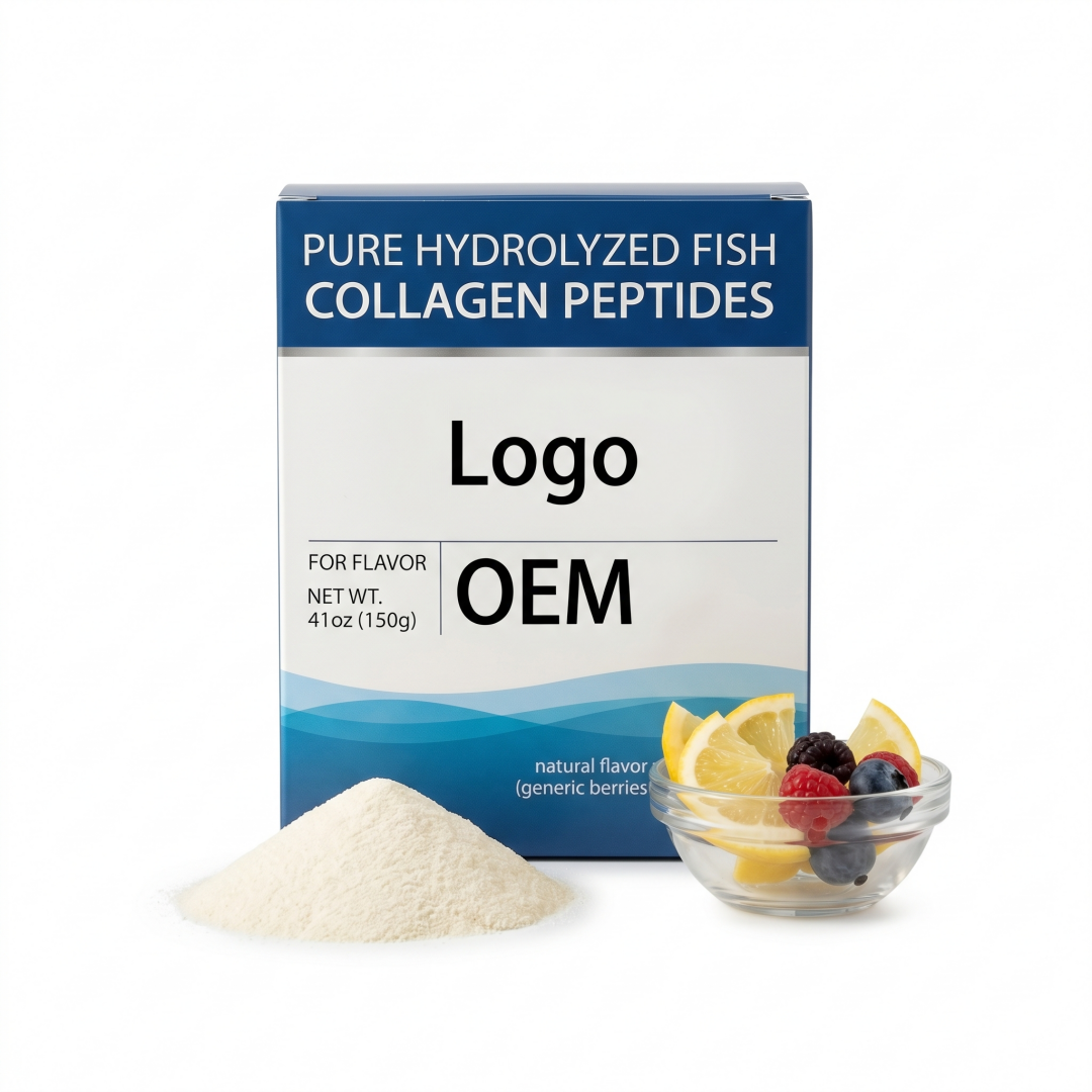 Non-GMO ODM Custom Formula Pure Hydrolyzed Fish Collagen Peptides Beauty Products Fast Dissolving Halal/Kosher Certified