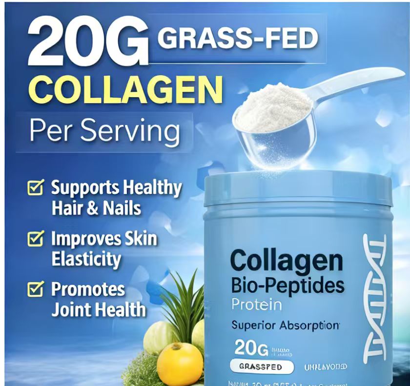 Bio-peptides Protein Collagen Powder Unflavored Hydrolyzed Collagen Peptides Supplement for Skin Hair Nails Joints Bulk
