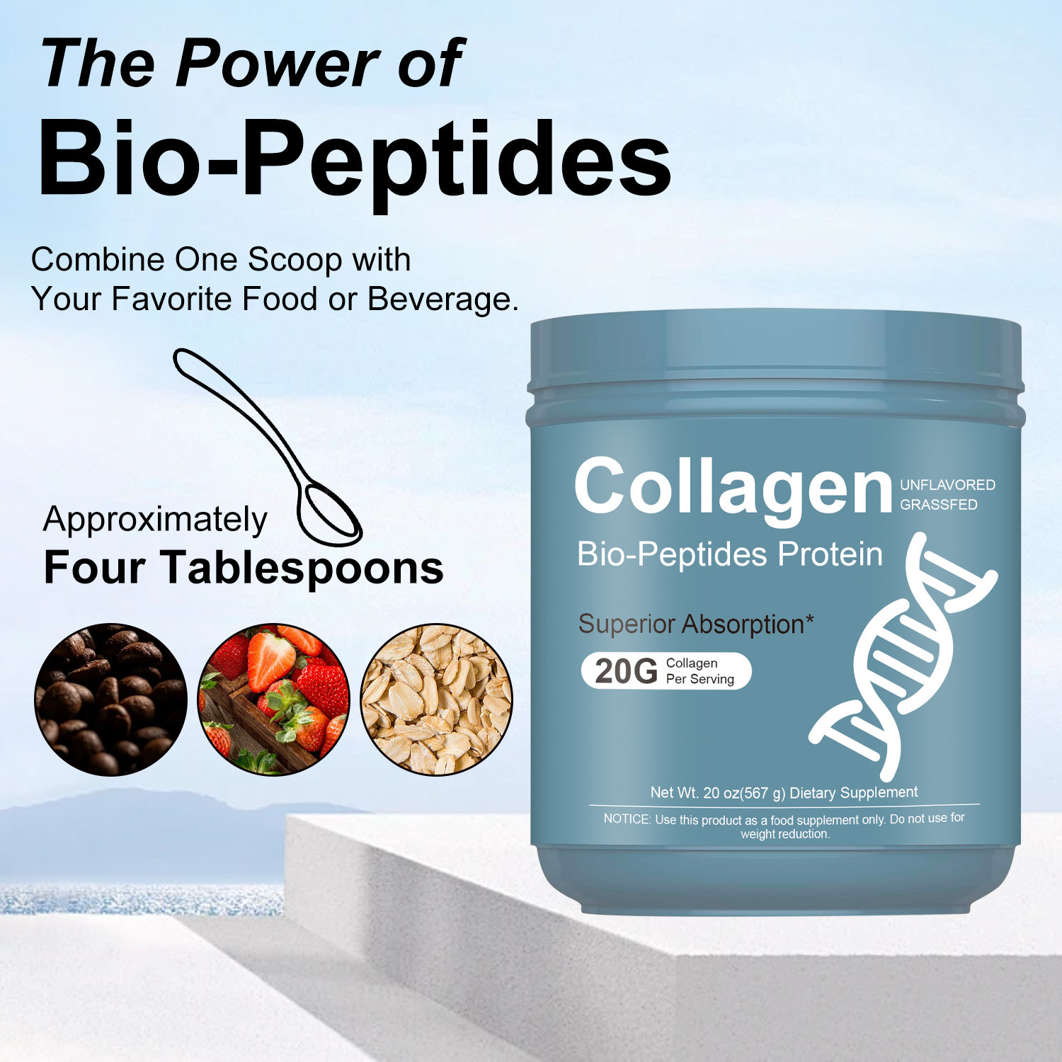 Viral Tiktok Products OEM Collagen Peptides Powder Daily Drink Hydrolyzed Collagen Bio-Peptide Protein Powder for Health Beauty