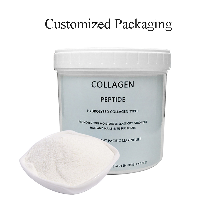 Healthy Beauty Dried Scales Water Soluble Type Hydrolysed Proteins Salmon Fish Marine Collagen Peptide Powder