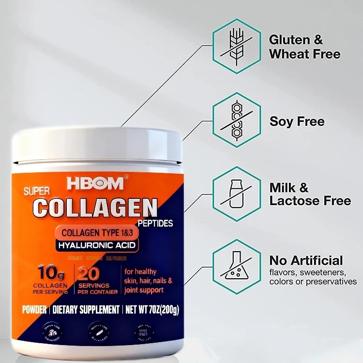 Best-selling Hydrolyzed Collagen Peptide Protein Powder for Adults, Suitable for Skin, Lean Muscles and Natural Energy Gummies