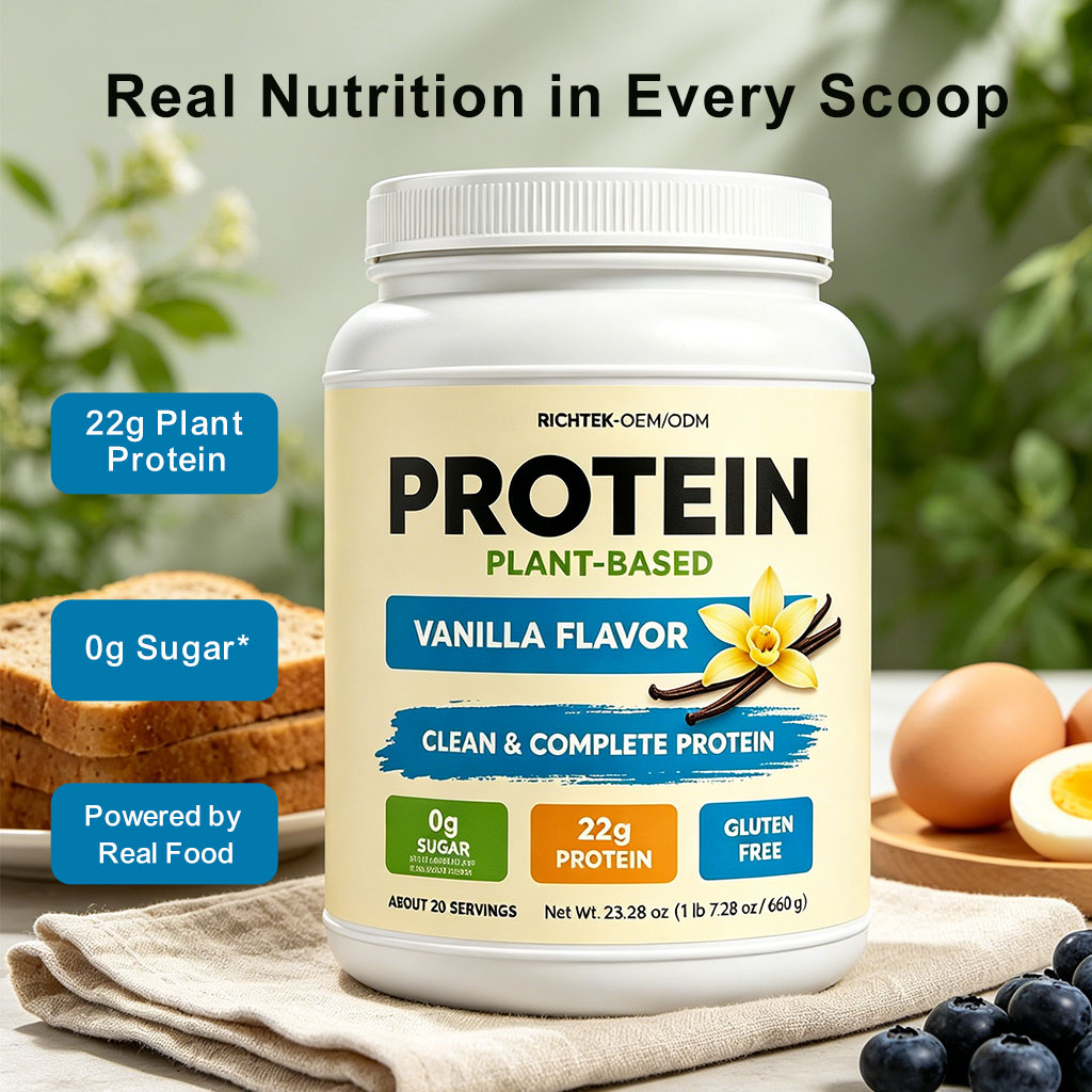 The Brand Offers High-quality Plant-based Protein Powder Supplements That Are Non-GMO And Gluten-free.