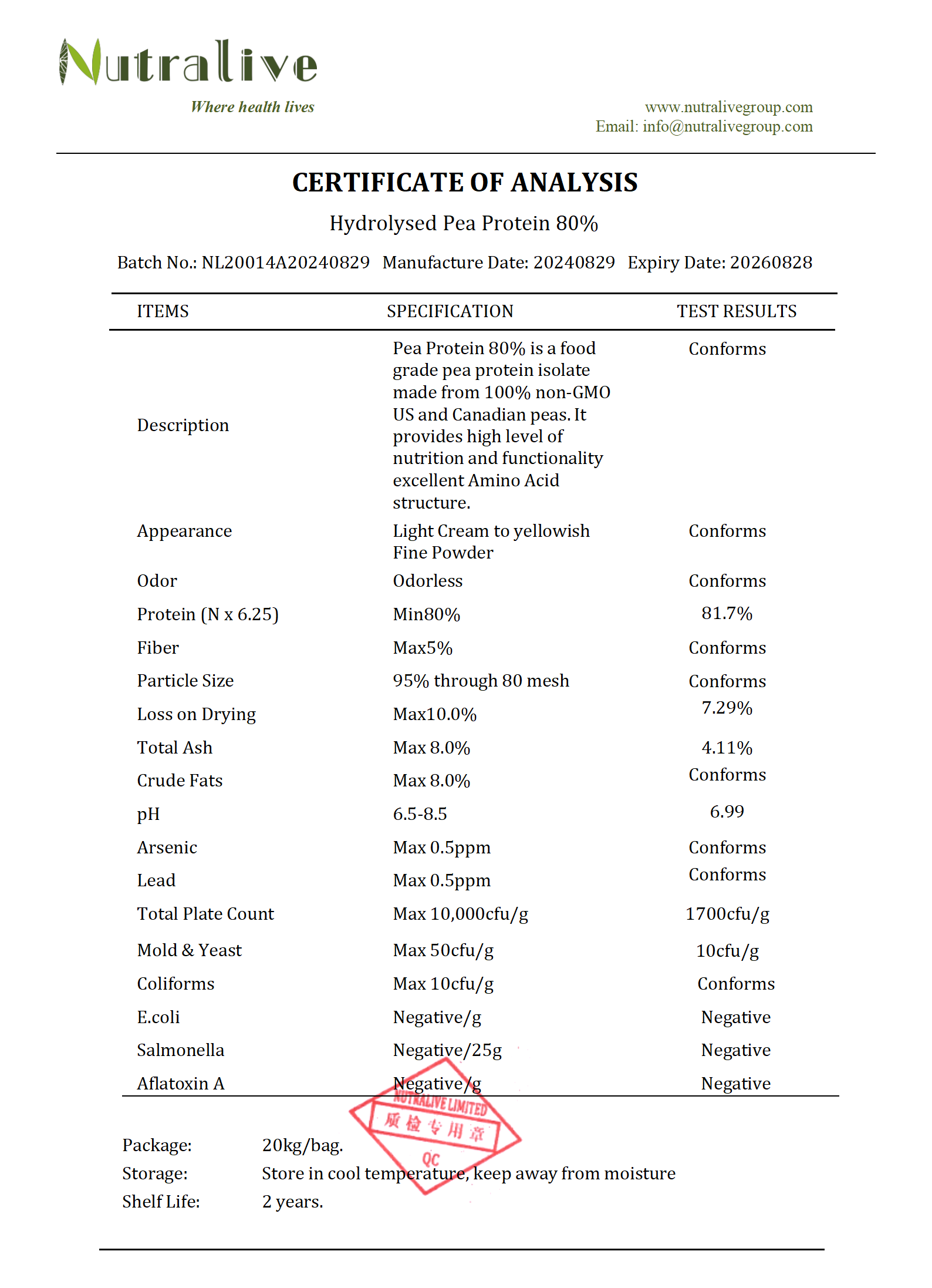 CAS 222400-29-5 Organic Pea Protein Wholesale Hydrolyzed Isolate Powder 80% 90% Non GMO ISO HALAL