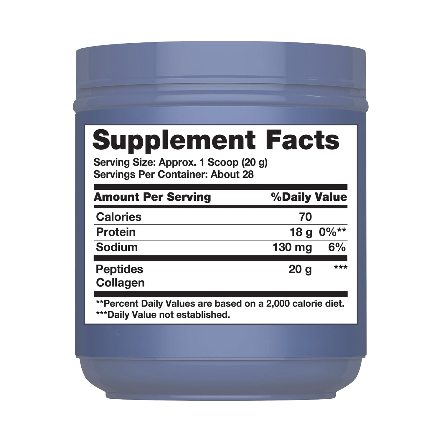 Grass-Fed Protein Supplement Collagen Peptides Powder Hydrolyzed Low Molecular Weight Unflavored Clean Formula