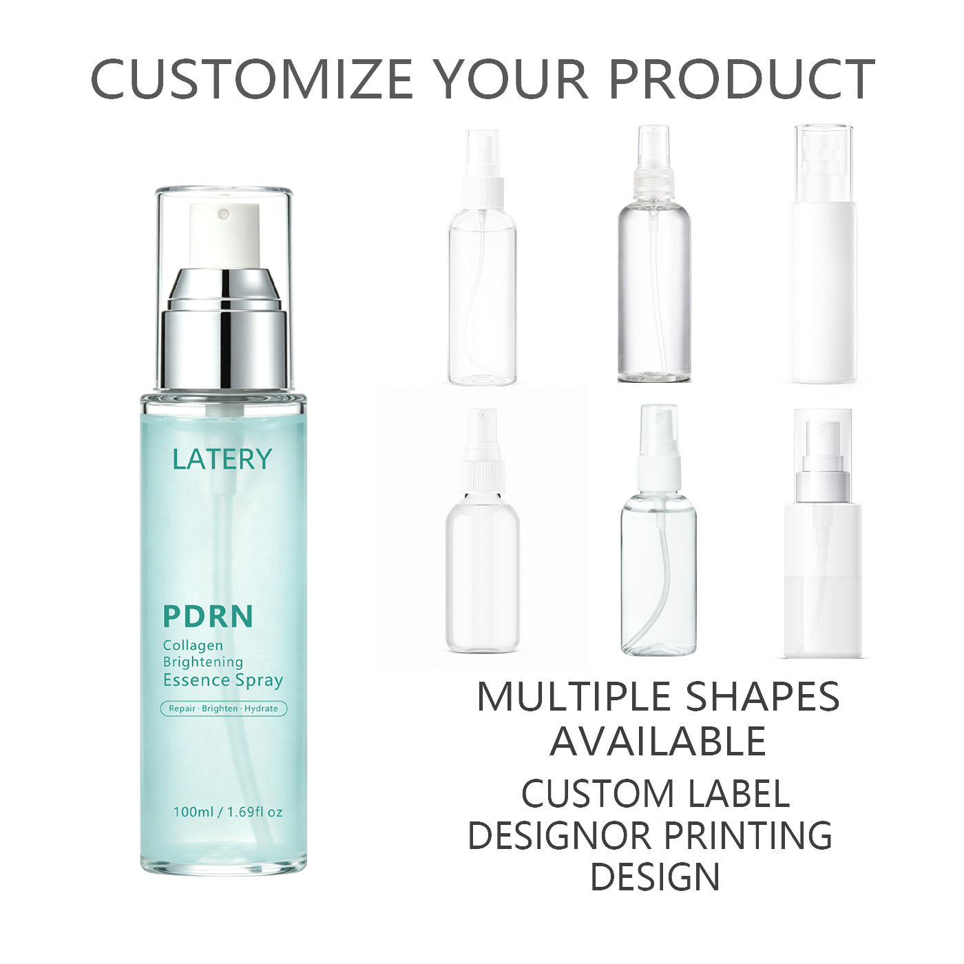 OEM 50ml PDRN Collagen Serum Salmon DNA Lift Face Serum Repair Brightening Hydrating Collagen Peptide Serum