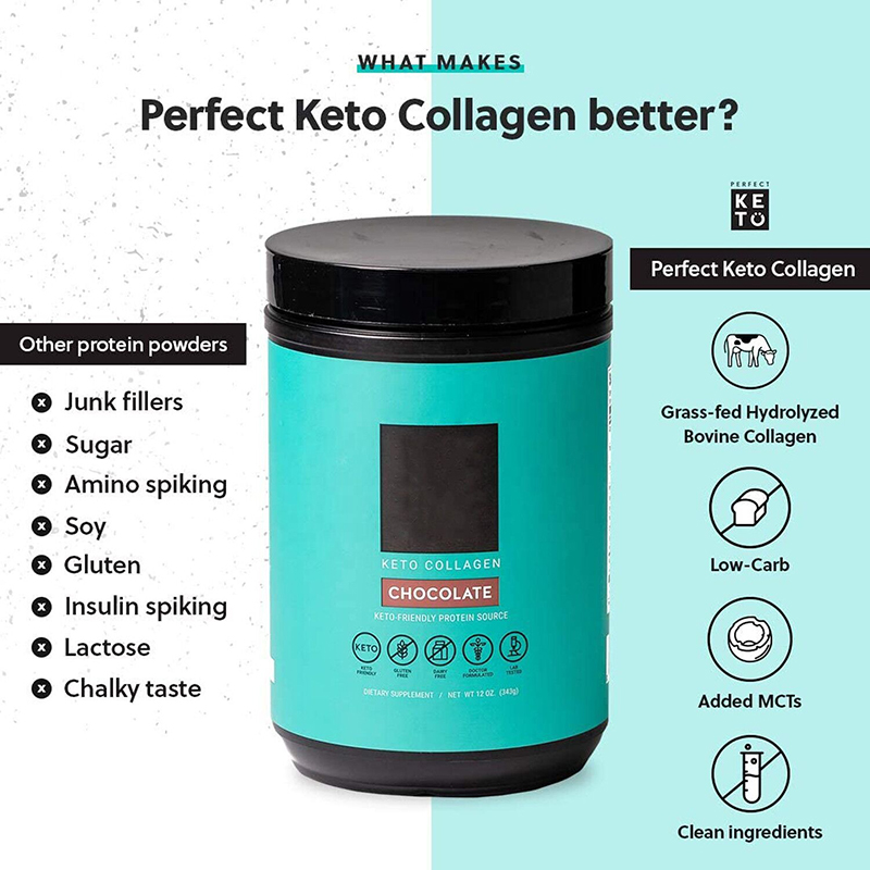 Customized Formula Skin Whitening Super Fish Protein Peptide Glow Powder Grass Fed Collagen Peptides Chocolate Trisha Mushroo