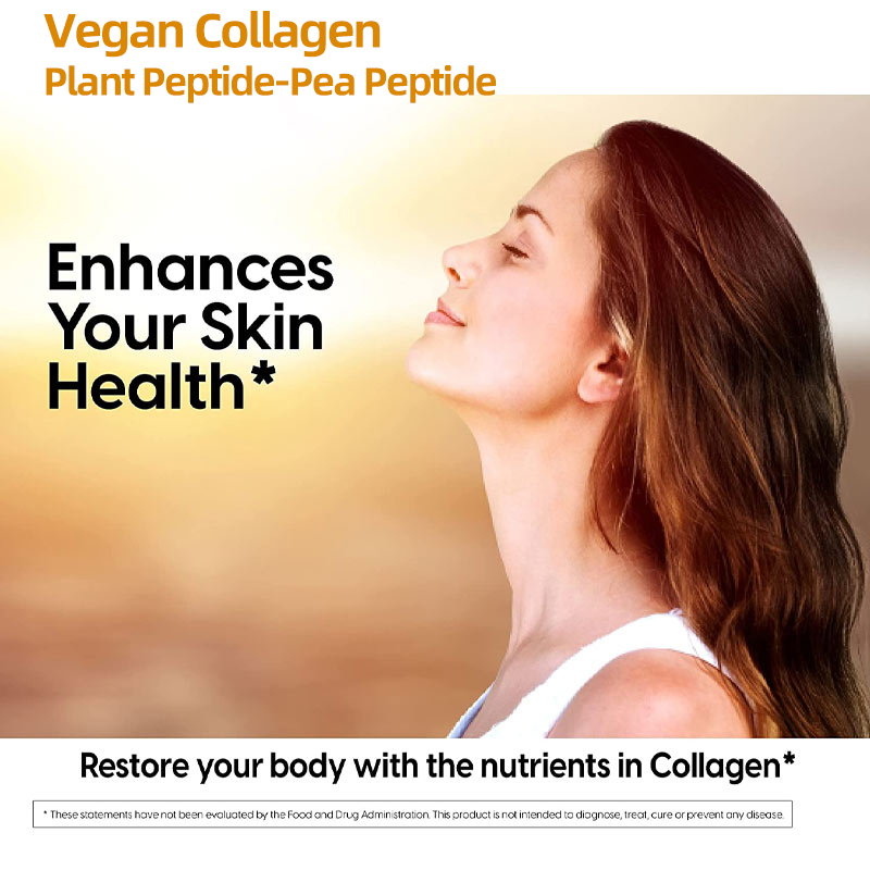 Whitening Peptide Plant Based Protein Hydrolyzed Plant Collagen Pea Peptide Powder Vegan Collagen Manufacturer Natural Adult