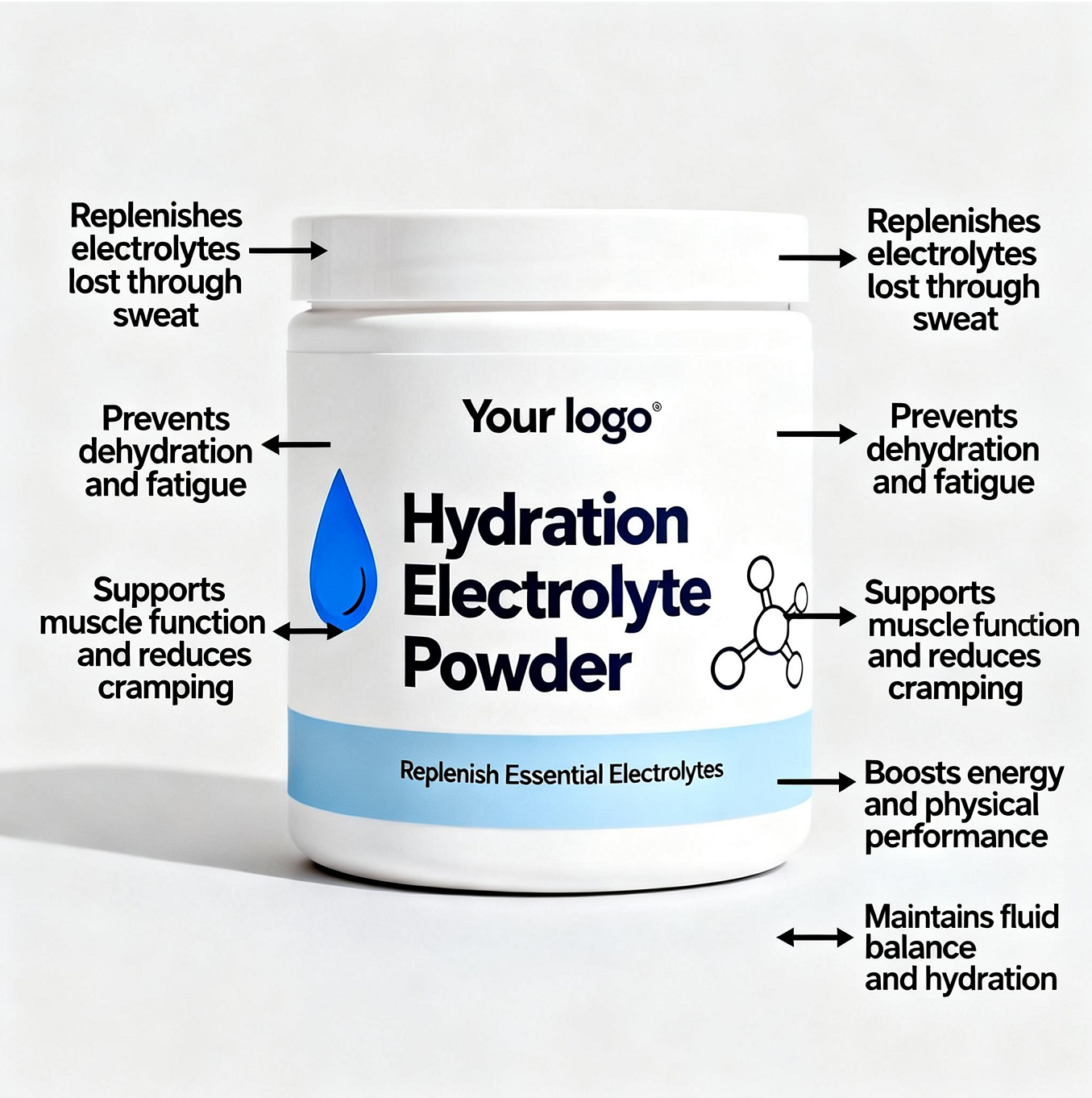 Hydration Electrolyte Powder Packets | Watermelon Flavor Stick Drink Mix | Energy &amp; Vitamin Support