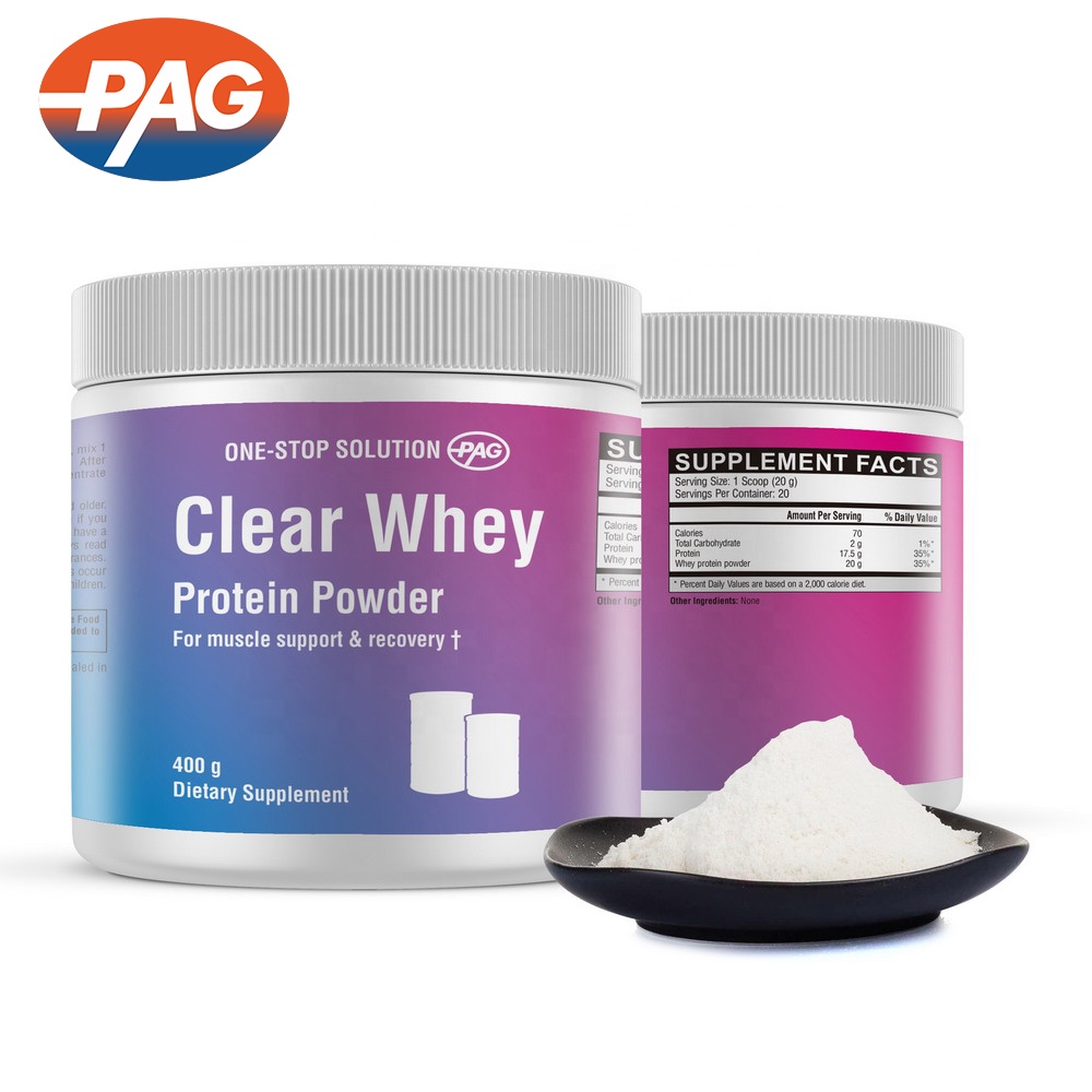 Private Label Made In Germany Sports Supplements Energy Booster Support 400G Clear Whey Protein Powder