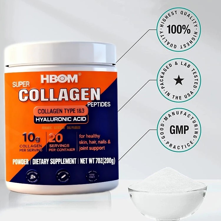 Hot Sale Hydrolyzed Collagen Peptides Protein Powder Adult Supplement for Skin Lean Muscle &amp; Natural Energy Gummy Candy Dosage