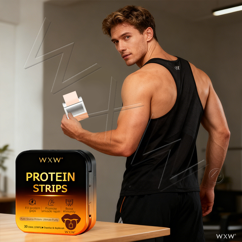 Whey Protein Oral Dissolvable Strip Rapid Absorption Muscle Repair Post-Workout Support Convenient Protein Supplement