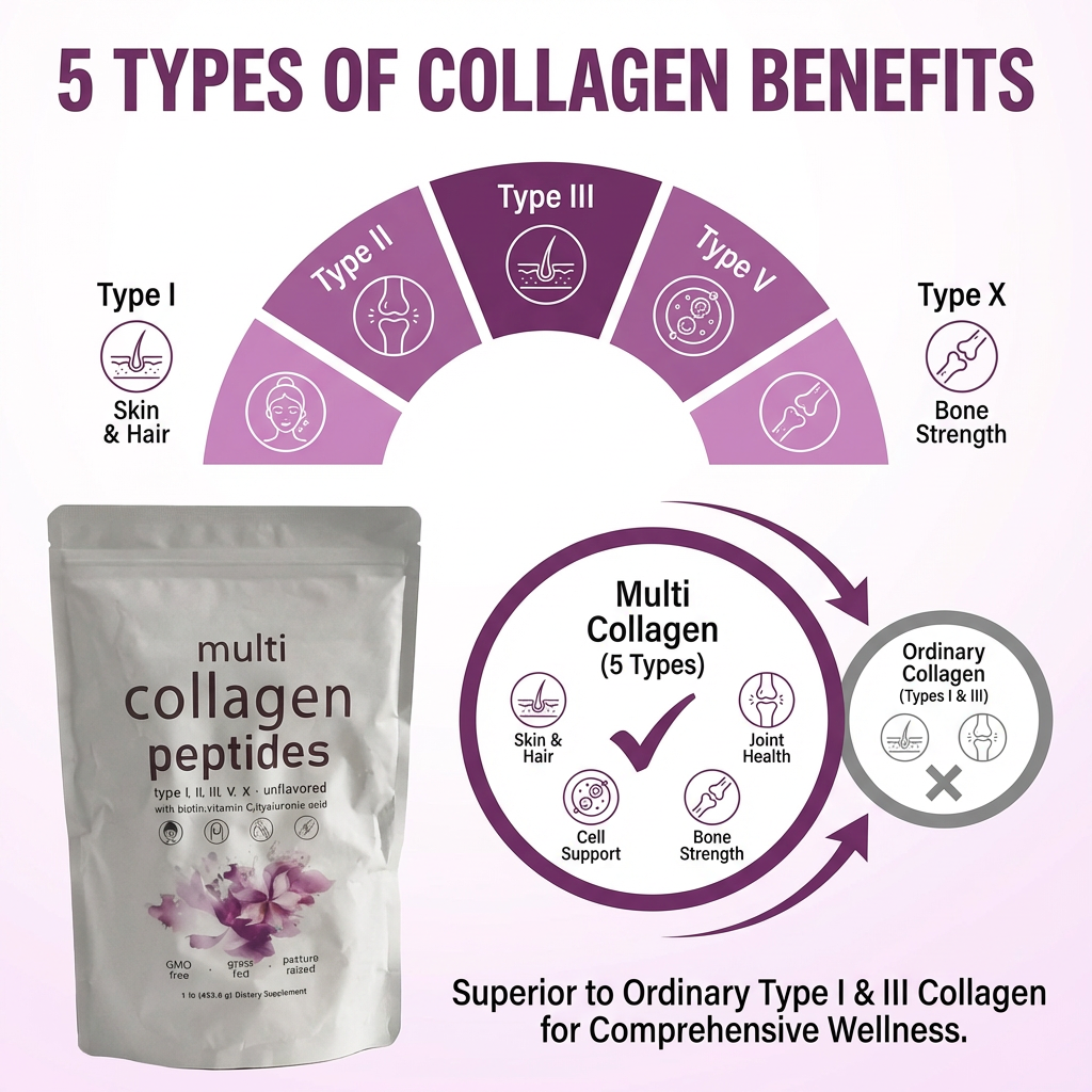 Private Label OEM Hydrolyzed Marine Collagen Peptides Powder Fish Protein Supplement for Hair Skin Nails Glow