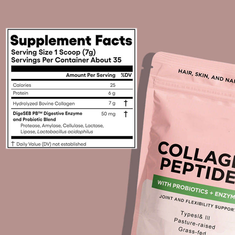 Private Label Collagen Peptides Powder Super Hydrolyzed Protein Powder Absorption for Skin Beauty and Whitening