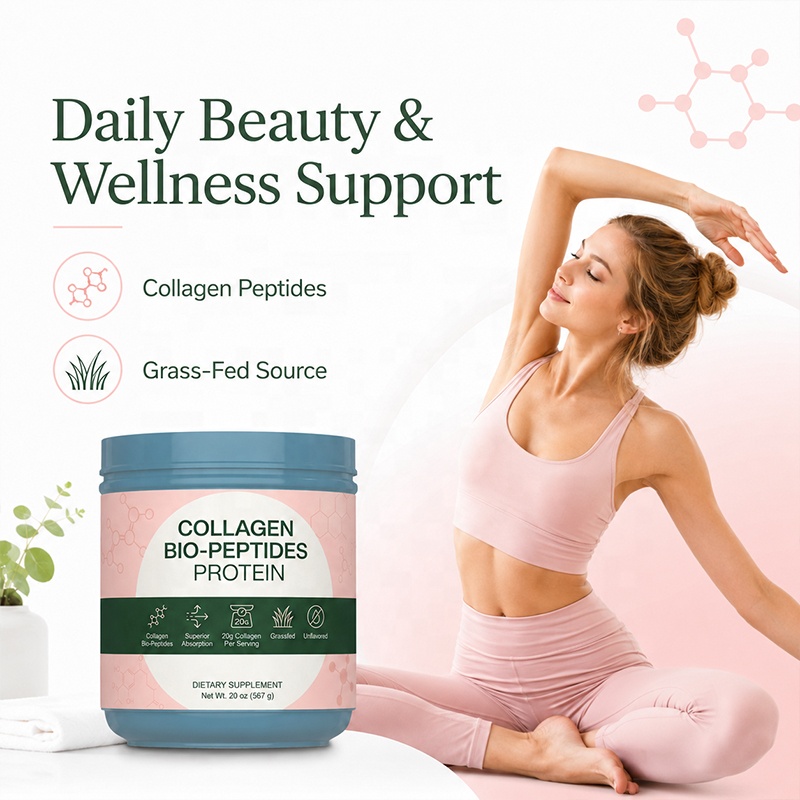 Hot Sale OEM Private Label Factory Supply Hydrolyzed Collagen Bio Powder Grassfed Source Unflavored Collagen Protein Supplement