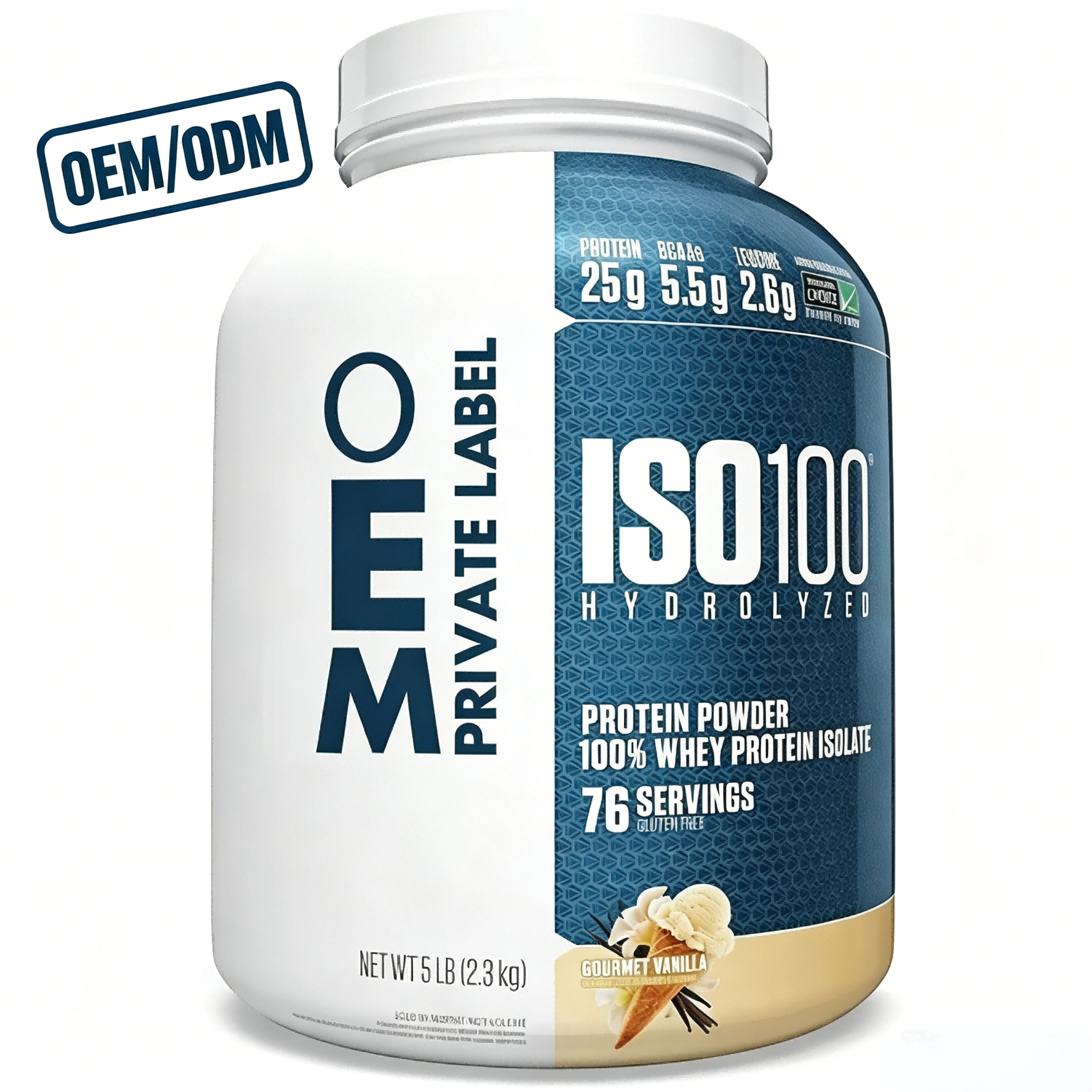 Gym Supplements ISO 100 Whey Protein Isolate Hydrolyzed 20-29g Adult Muscle Growth &amp; Weight Gain Creatine Powder OEM ODM