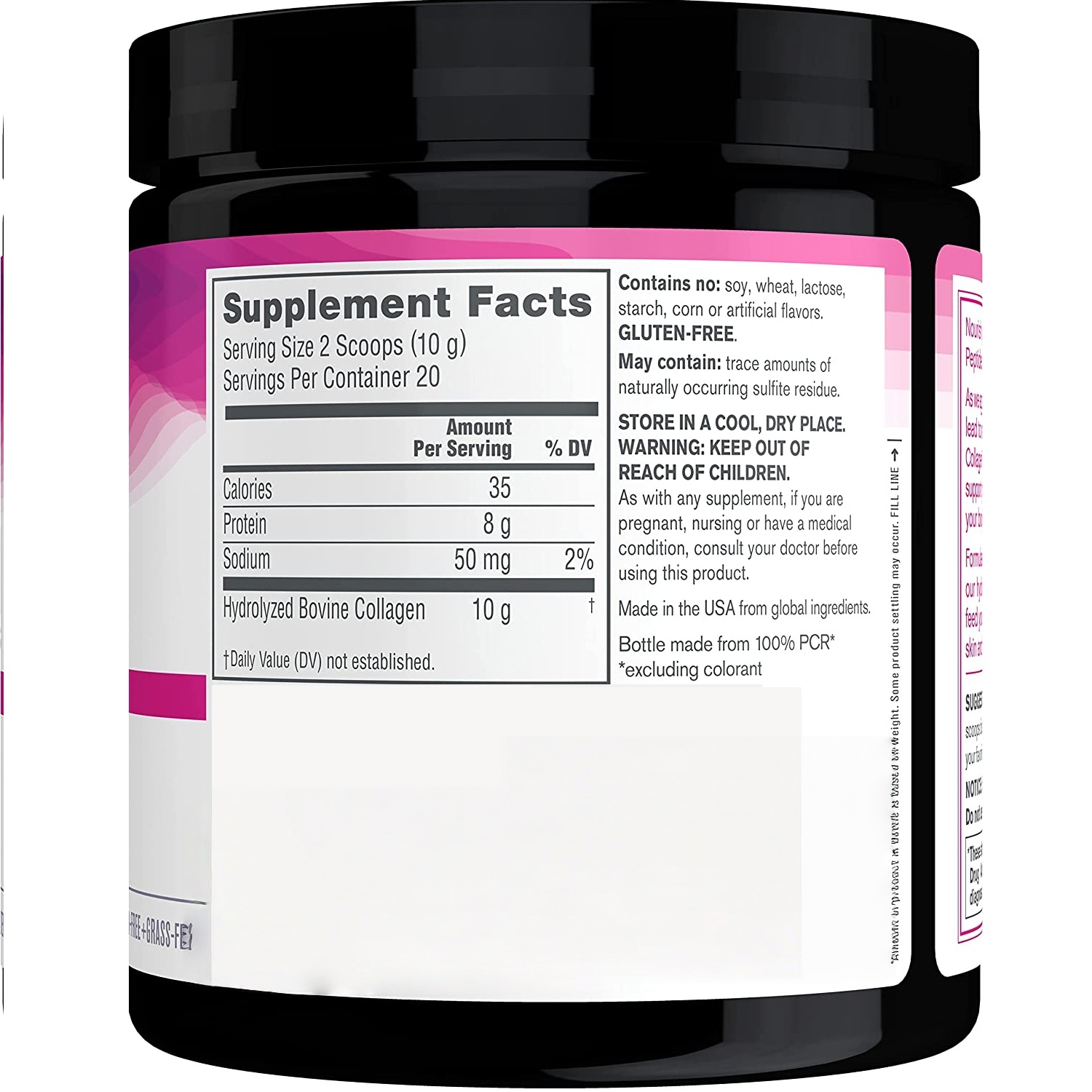 OEM/ODM Private Label Vital Proteins Hydrolyzed Marine Collagen Peptides Powder Supplement for Skin Whitening for Adult