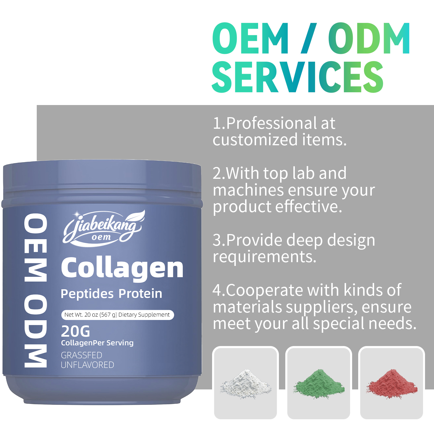 Hydrolyzed Collagen Peptides Powder Grass-Fed Protein Supplement High Absorption Low Molecular Weight Keto Friendly Unflavored