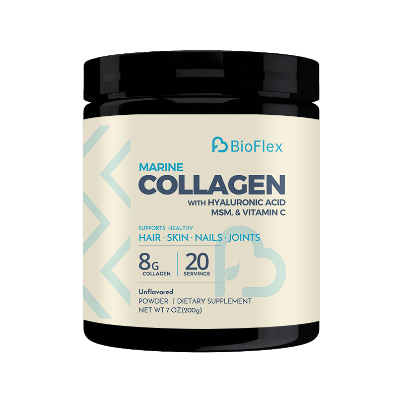 OEM Private Label Hydrolyzed Marine Fish Collagen Protein Powder Hyaluronic Acid Vitamin C Adult Skin Whitening Supplement