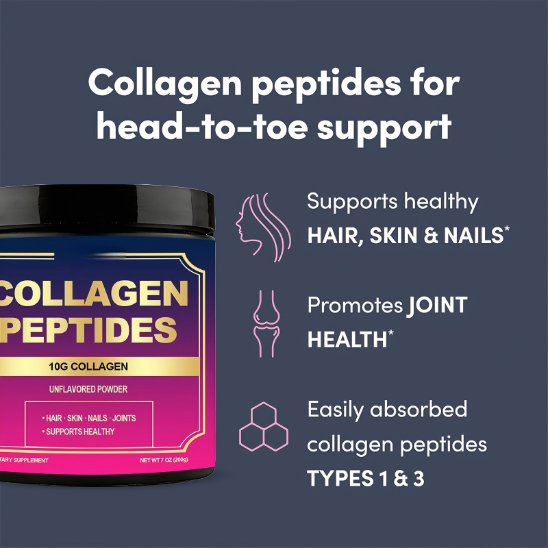 Wholesale Bulk Unflavored HALAL 200G Hydrolyzed Bovine Collagen Peptides Protein Powder Supplements For Adults