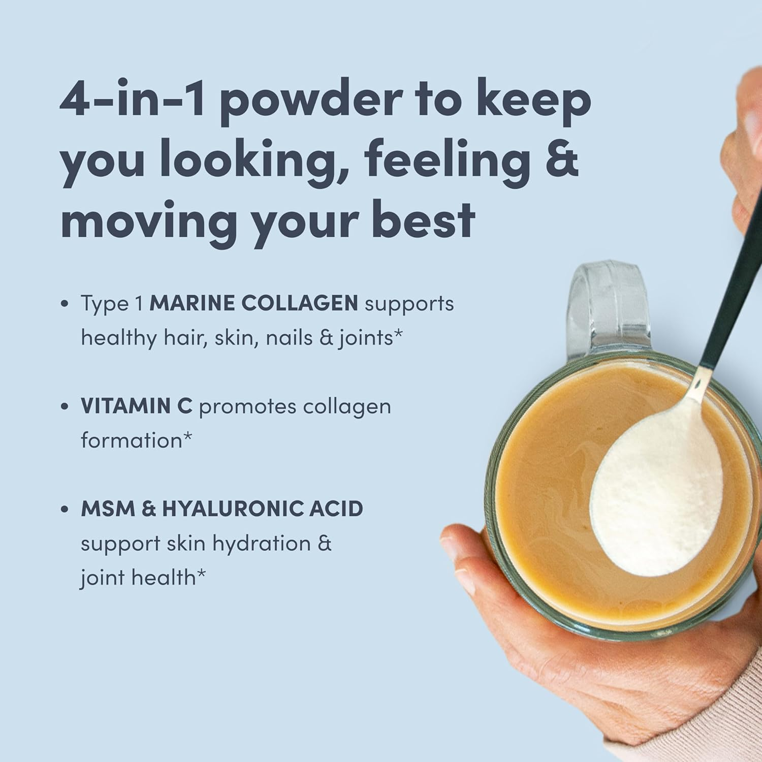 OEM Private Label Hydrolyzed Marine Fish Collagen Protein Powder Hyaluronic Acid Vitamin C Adult Skin Whitening Supplement