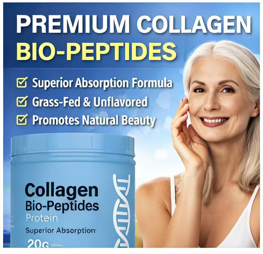 Bio-peptides Protein Collagen Powder Unflavored Hydrolyzed Collagen Peptides Supplement for Skin Hair Nails Joints Bulk