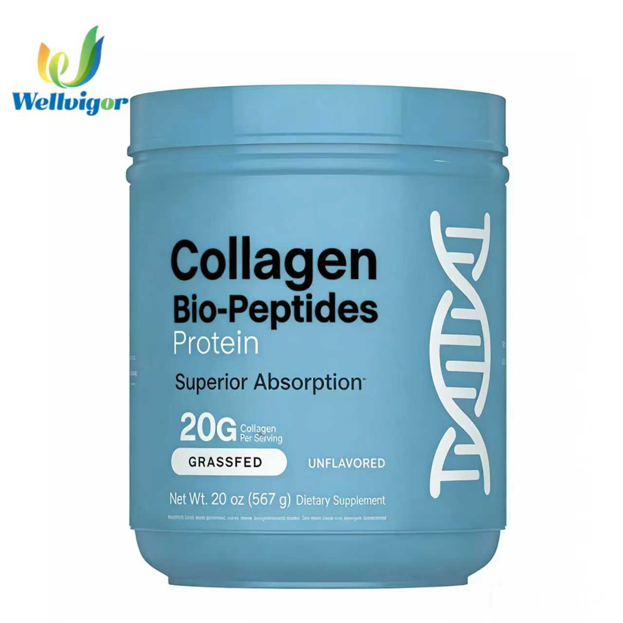 Bio-peptides Protein Collagen Powder Unflavored Hydrolyzed Collagen Peptides Supplement for Skin Hair Nails Joints Bulk