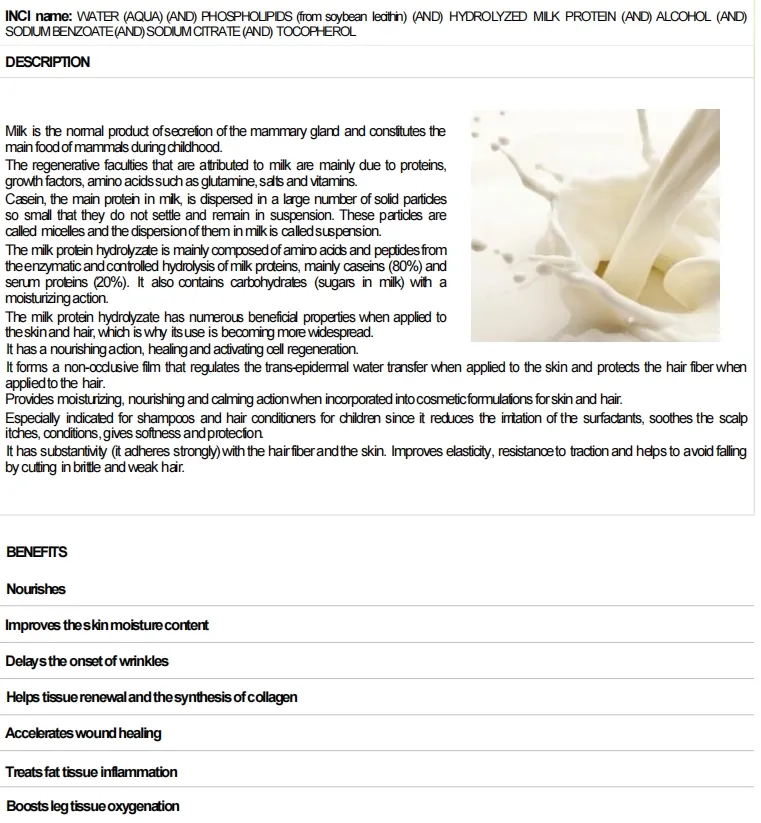 Premium Undenatured Hydrolyzed Milk Protein Powder