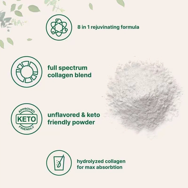 OEM Private Label Multi Collagen Peptide Powder Hydrolyzed Protein Supplement for Hair Skin Nails &amp; Joint Support Wholesale