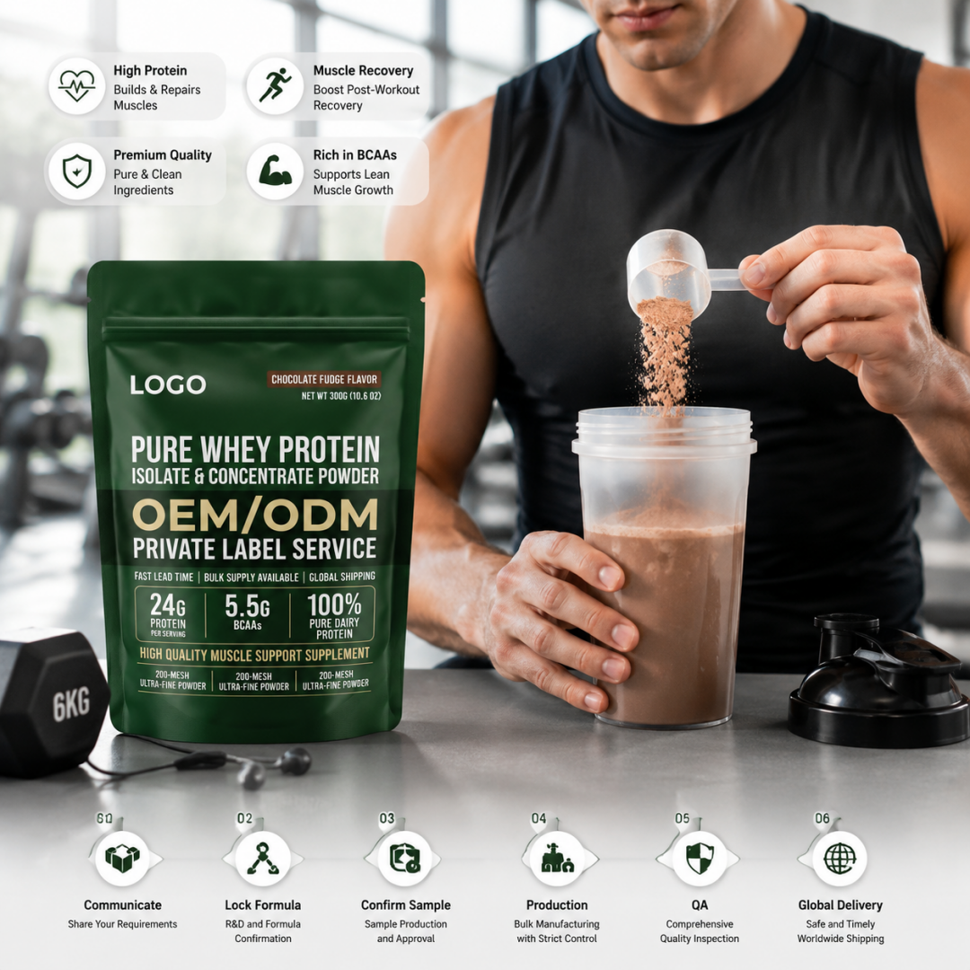 Wholesale Whey Protein Powder Private Label OEM ODM Fast Lead Time Bulk Supply High Quality Muscle Support Supplement