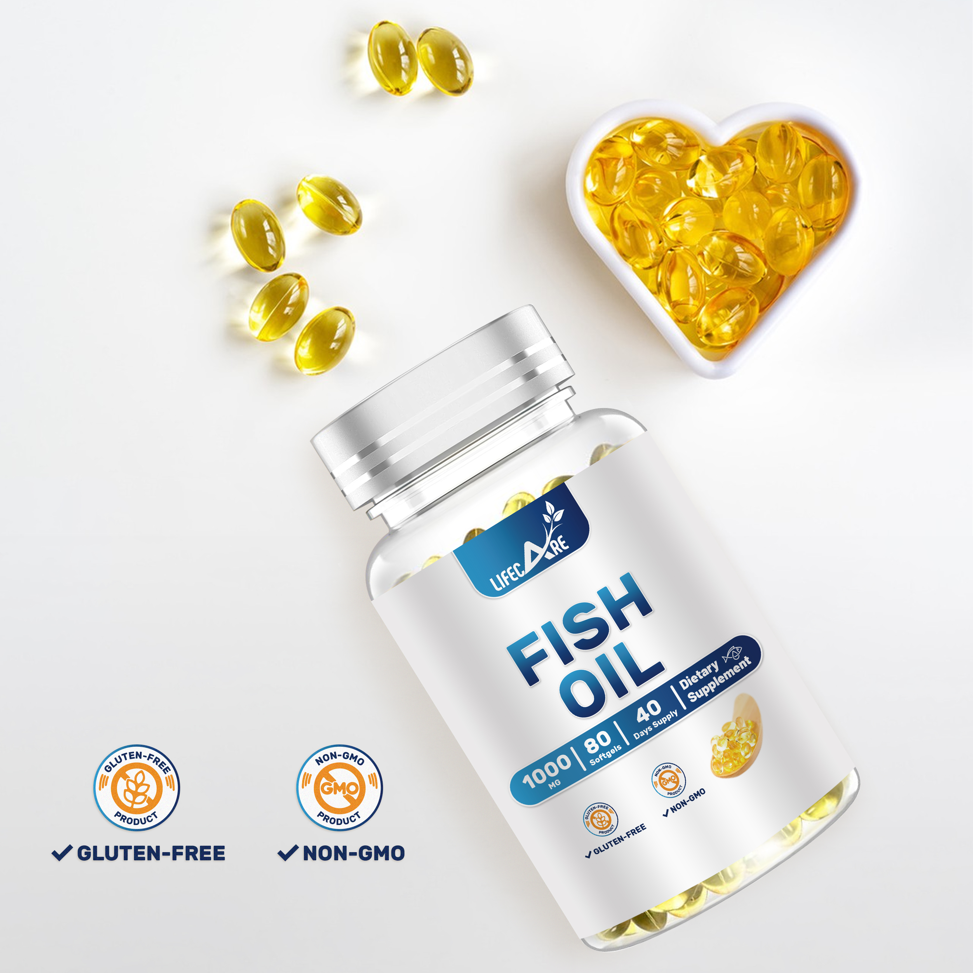 Lifecare Supply Deep Sea Fish Oil DHA Omega Capsules High Quality Fish Oil