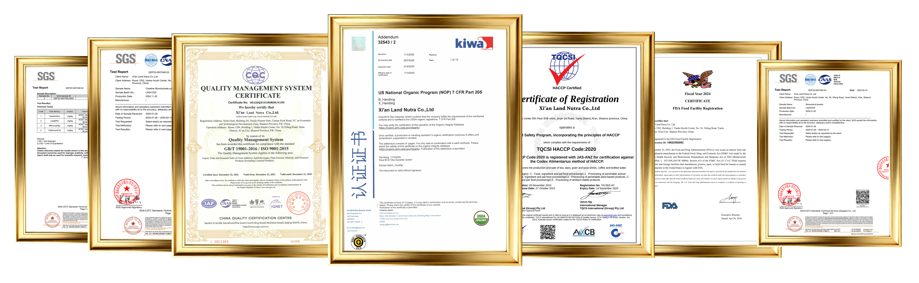 Facility Standard Certifications