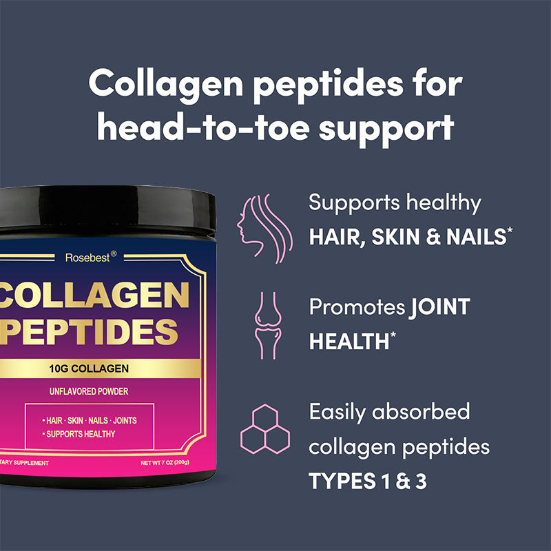 Wholesale Bulk Unflavored HALAL 10G Hydrolyzed Bovine Collagen Peptides Protein Powder Supplements