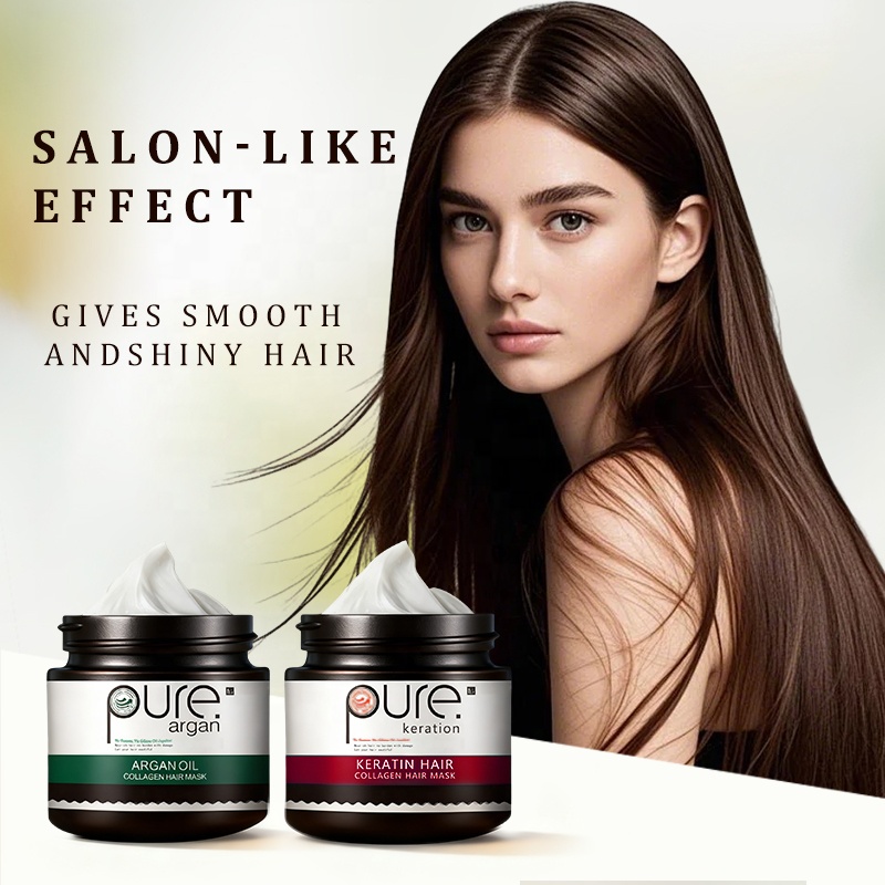 PURE Keratin Collagen Hair Mask Argan Oil Hair Spa Cream