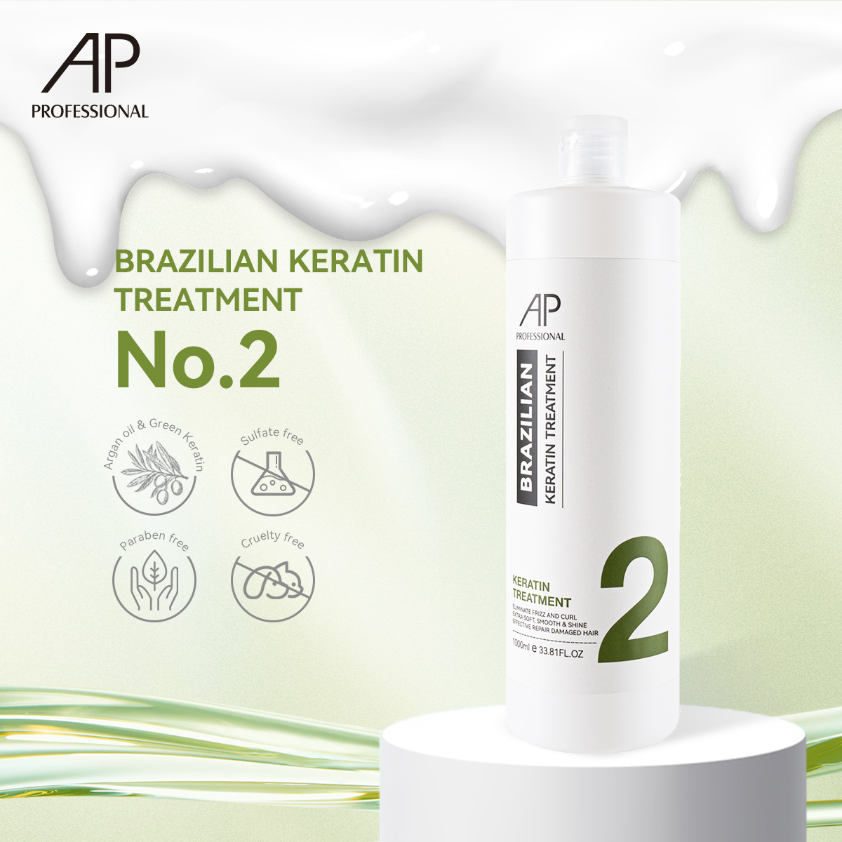 Professional Brazilian Keratin Protein Collagen Hair Smoothing Straightening Treatment Private Label For Salon Use