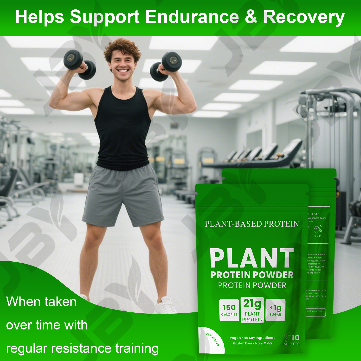 JBY OEM/ODM Private Label Bulk Non GMO Vegan Plant Protein Powder For Men And Women Muscle Building And Post Workout Recovery