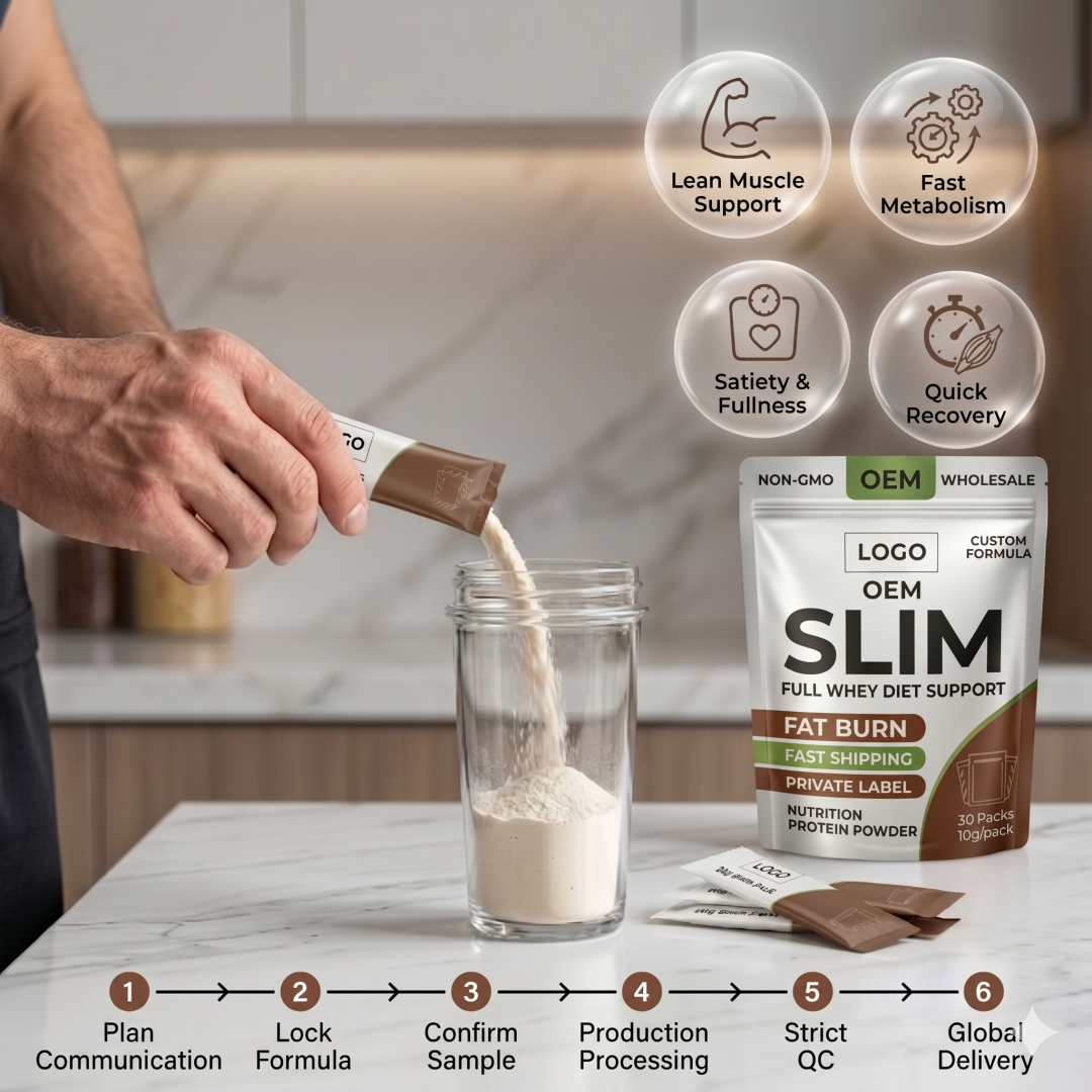 Non GMO OEM Wholesale Custom Formula Slim Full Whey Diet Support Fat Burn Fast Shipping Private Label Nutrition Protein Powder