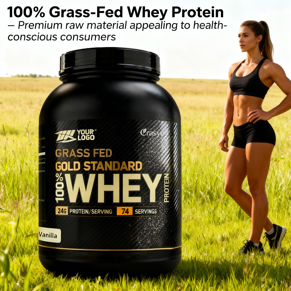 OEM/ODM Customizable Grass-Fed Whey Protein Isolate - Naturally Flavored Gluten Free 100% Whey Protein Powder