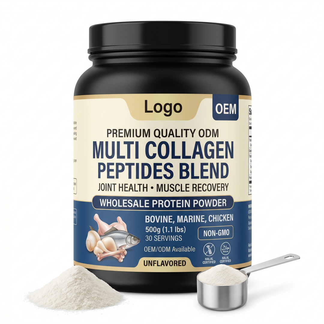 Premium Quality ODM Bovine Marine Multi Collagen Peptides Blend Joint Health Muscle Recovery Wholesale Protein Adult Teenagers