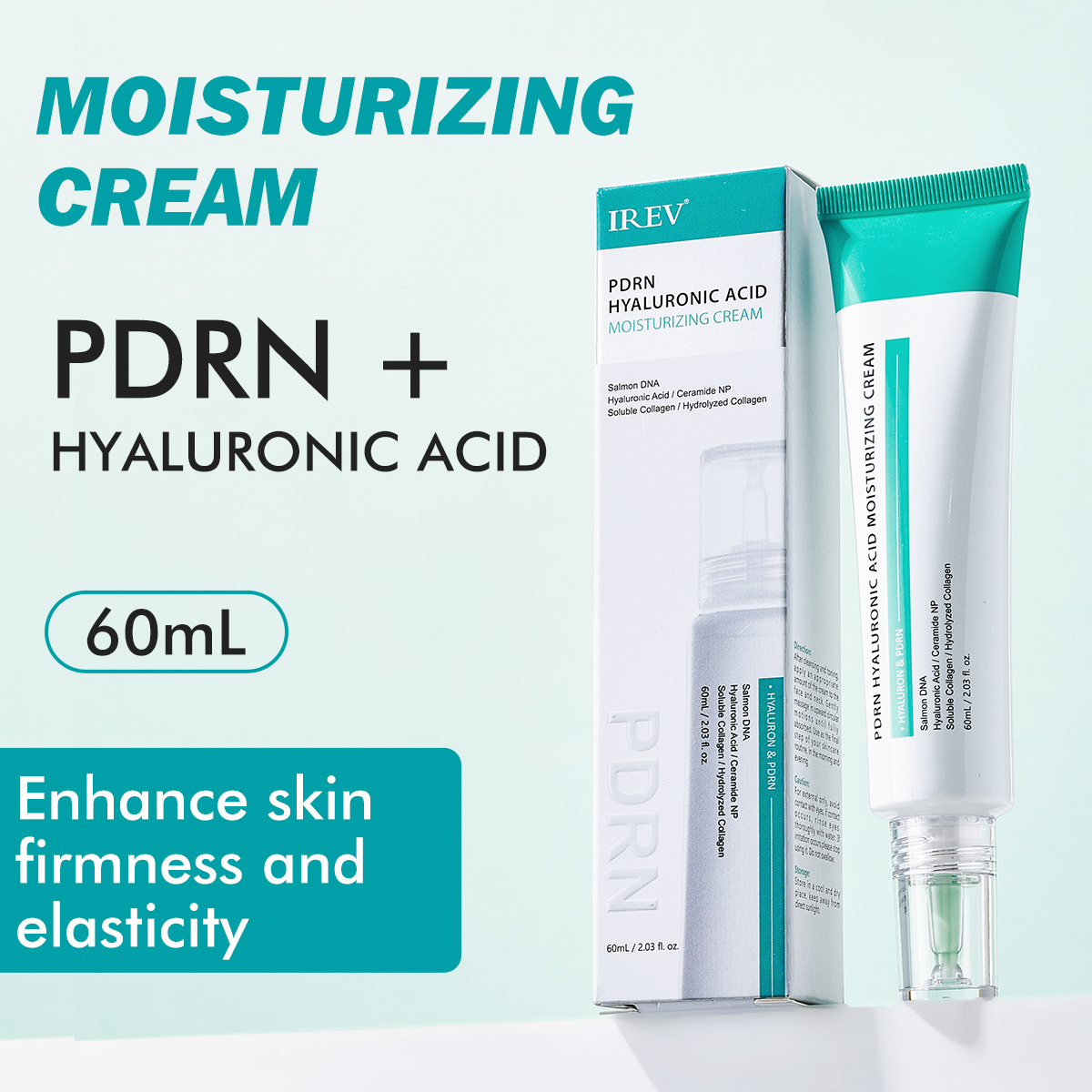 PDRN Hyaluronic Acid Moisturizing Cream Hydrating Face Moisturizer With Salmon DNA for Glass Skin Korean Skincare Cream