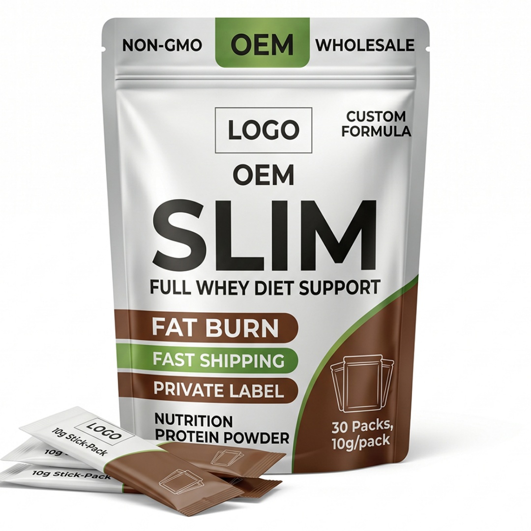 Non GMO OEM Wholesale Custom Formula Slim Full Whey Diet Support Fat Burn Fast Shipping Private Label Nutrition Protein Powder