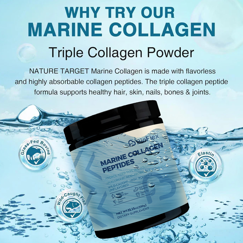 Wholesale OEM 350g Vital Proteins Bovine Marine Fish Hydrolyzed Multi Collagen Peptides Powder Supplement for Skin Whitening