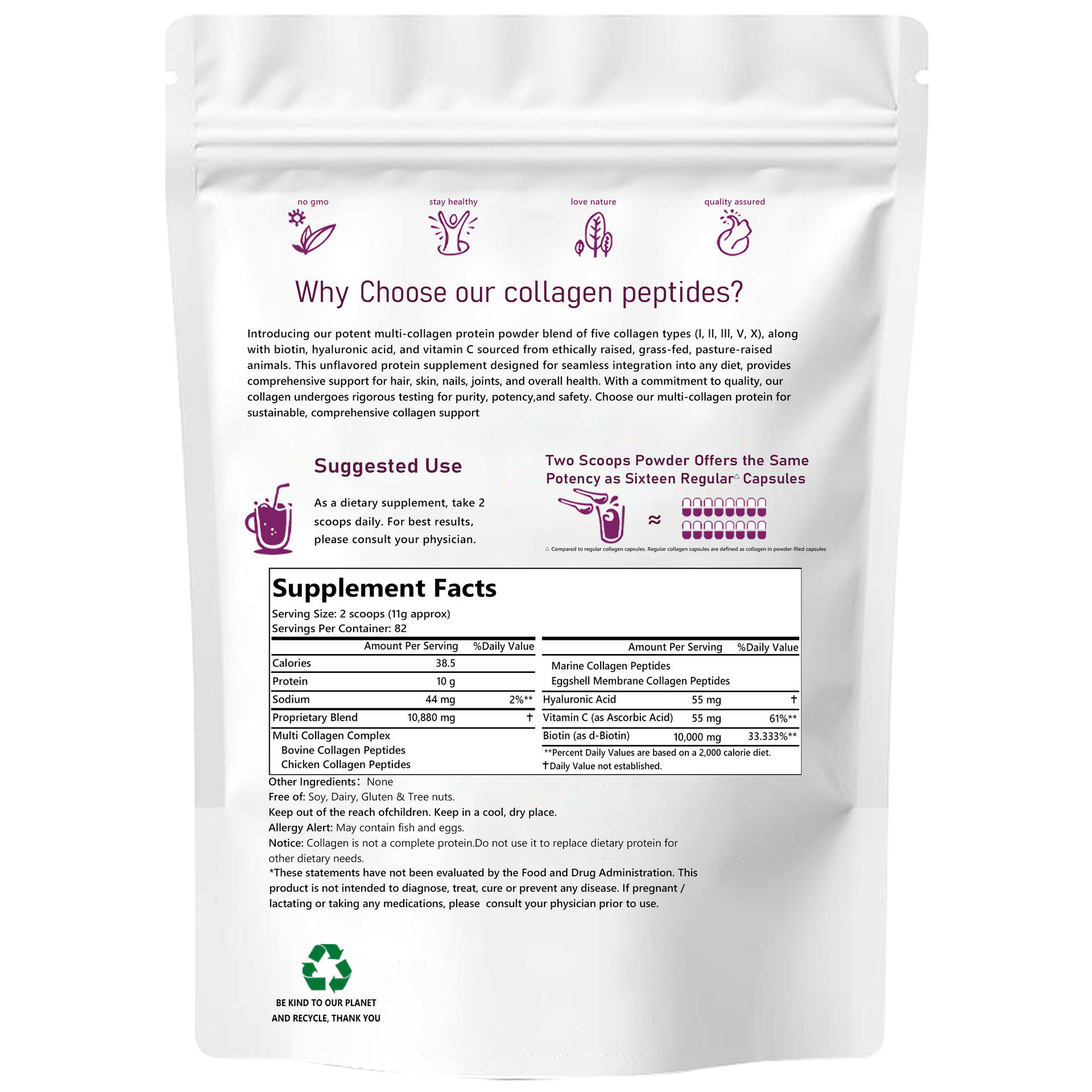 Wholesale Halal Bulk Hydrolyzed Bovine Collagen Peptides Powder Food Grade Adult Proteins