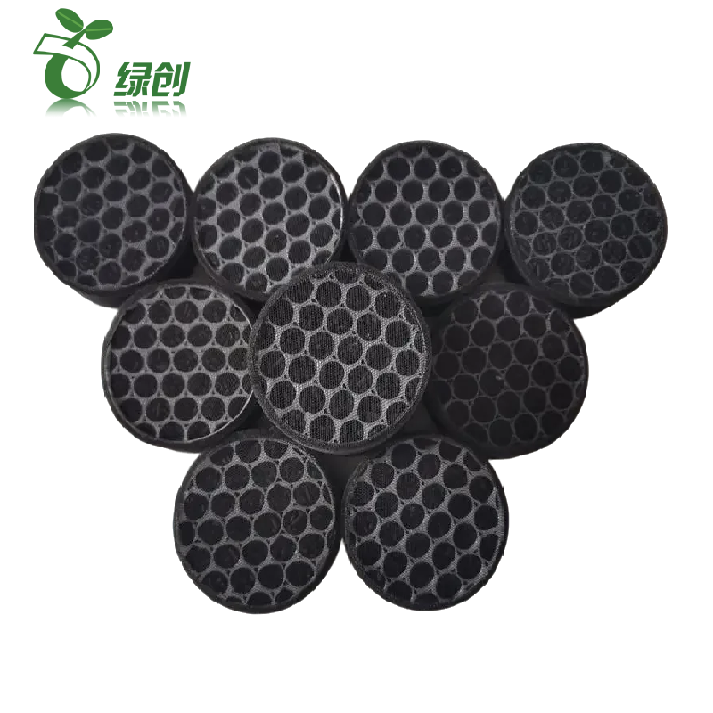 New Lvchuang Customized Circular Activated Carbon Cartridge Filter Plastic Honeycomb Pre-Air Filter For Odor Removal 3 Months