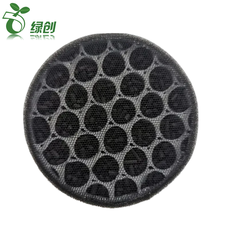 New Lvchuang Customized Circular Activated Carbon Cartridge Filter Plastic Honeycomb Pre-Air Filter For Odor Removal 3 Months