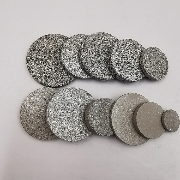 0.5-100 Micron 304 316L Stainless Steel Sintered Filter Porous Plate Metal Powder Disc Filter