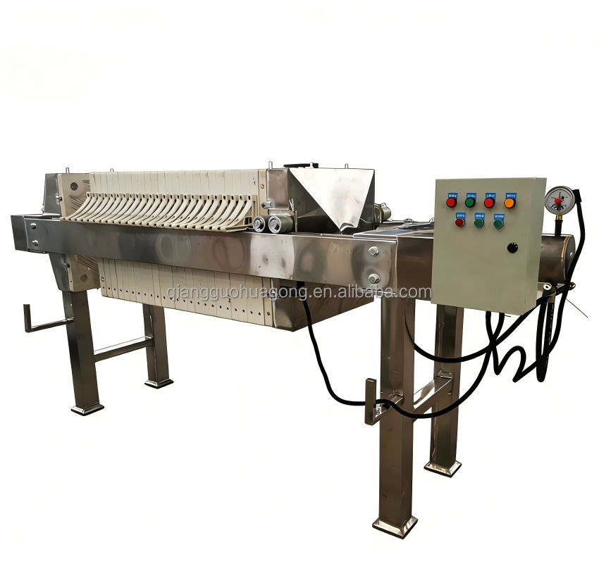 New Grape Seed Oil Purification Dehydration Automatic Chamber Filter Press Polypropylene Plates for Wastewater Sludge Treatment